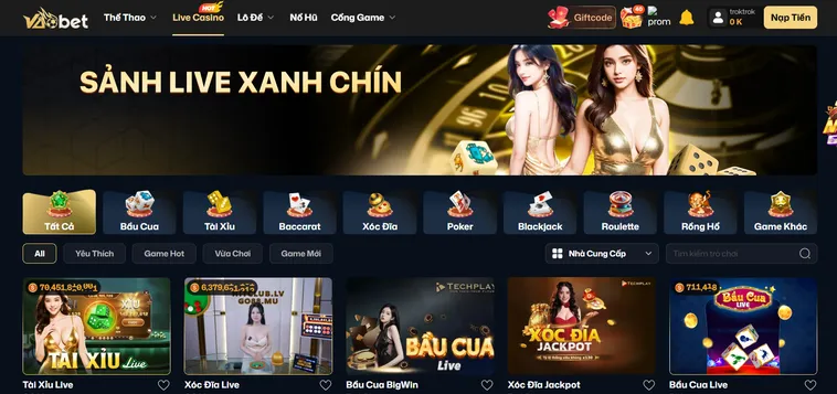 Trải Nghiệm Xanh Chín Live Tại VaoBet Sân Chơi Công Bằng Tuyệt Đối
