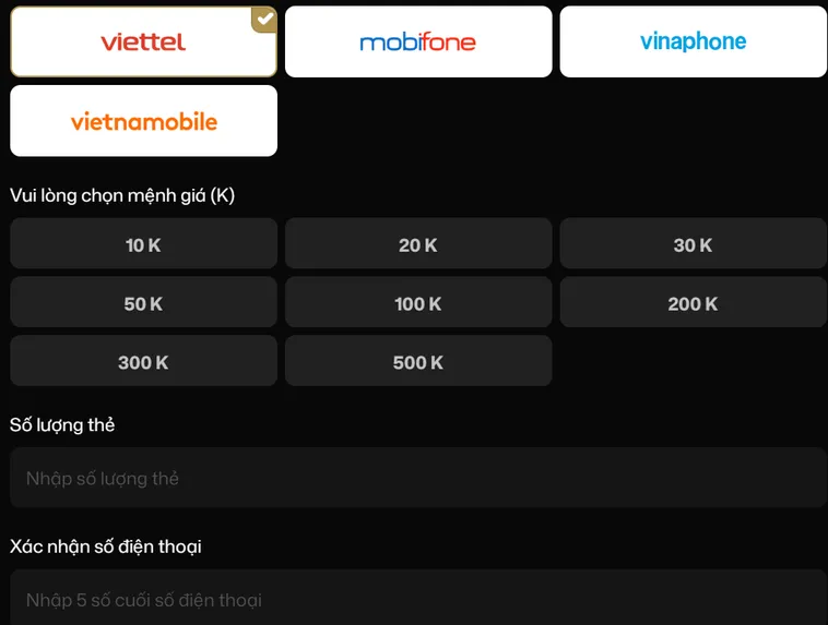 Rút tiền qua thẻ cào nhanh chóng tiên lợi luôn được ưu tiên lựa chọn tại cổng game Vaobet.