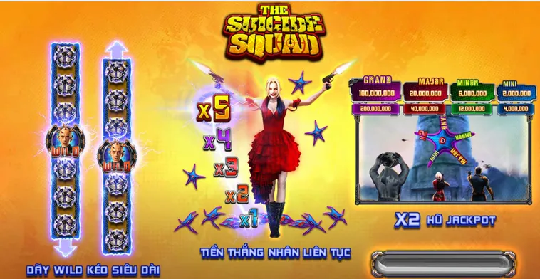 Chinh Phục Hũ Vàng Cùng Biệt Đội Cảm Tử Trong Slot Game Suicide Squad Tại VaoBet